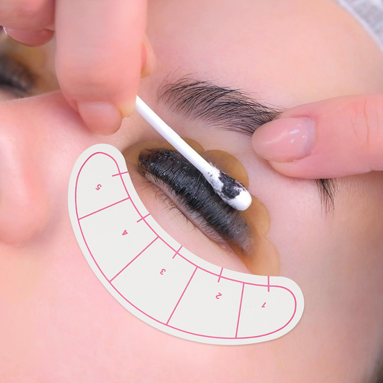 Lash Mapping Sticker - 10 Hojas de Parches de Papel