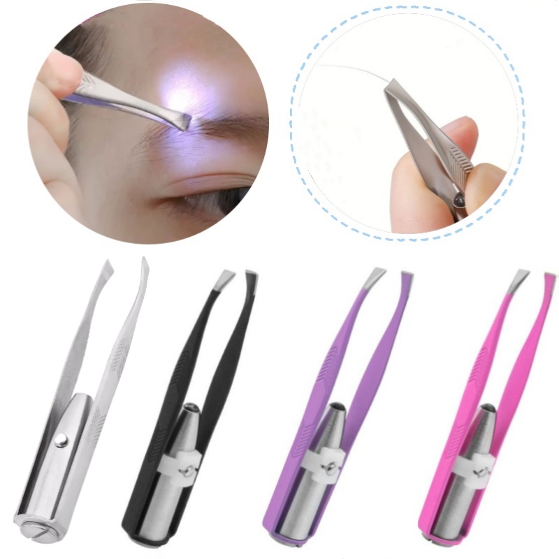 Eyelash Extension Led - Pinzas para cejas con luz LED,