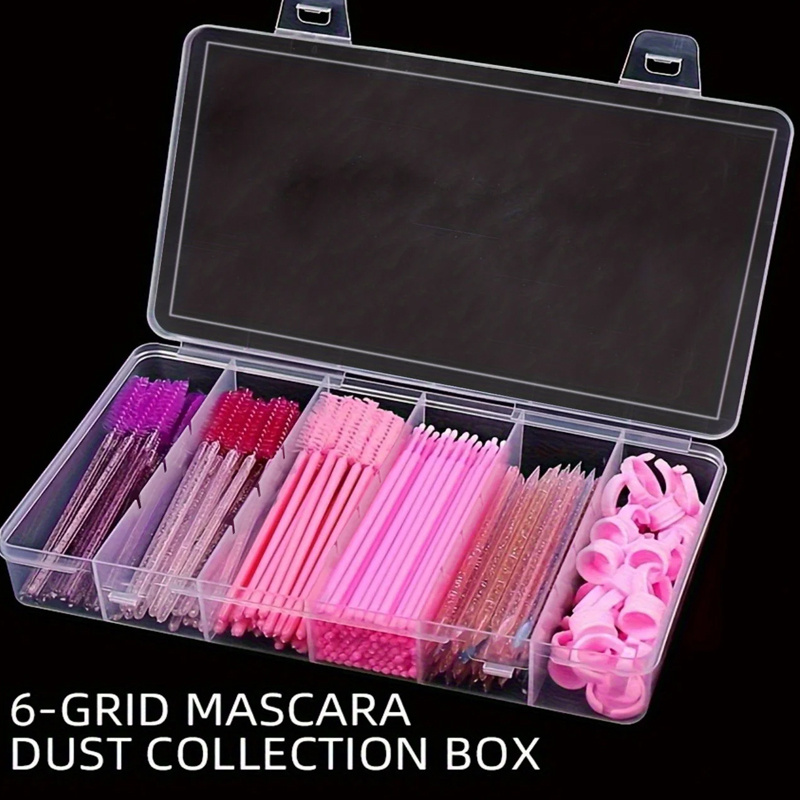 Eyelash Extension Course - Caja de almacenamiento de 6 compartimentos,