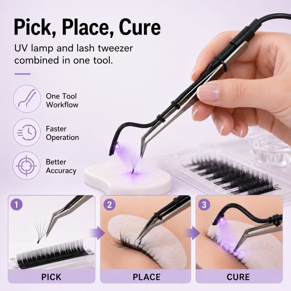 Mini Lámpara UV LED para Pinza - Eyelash Extension Led reseña y precio