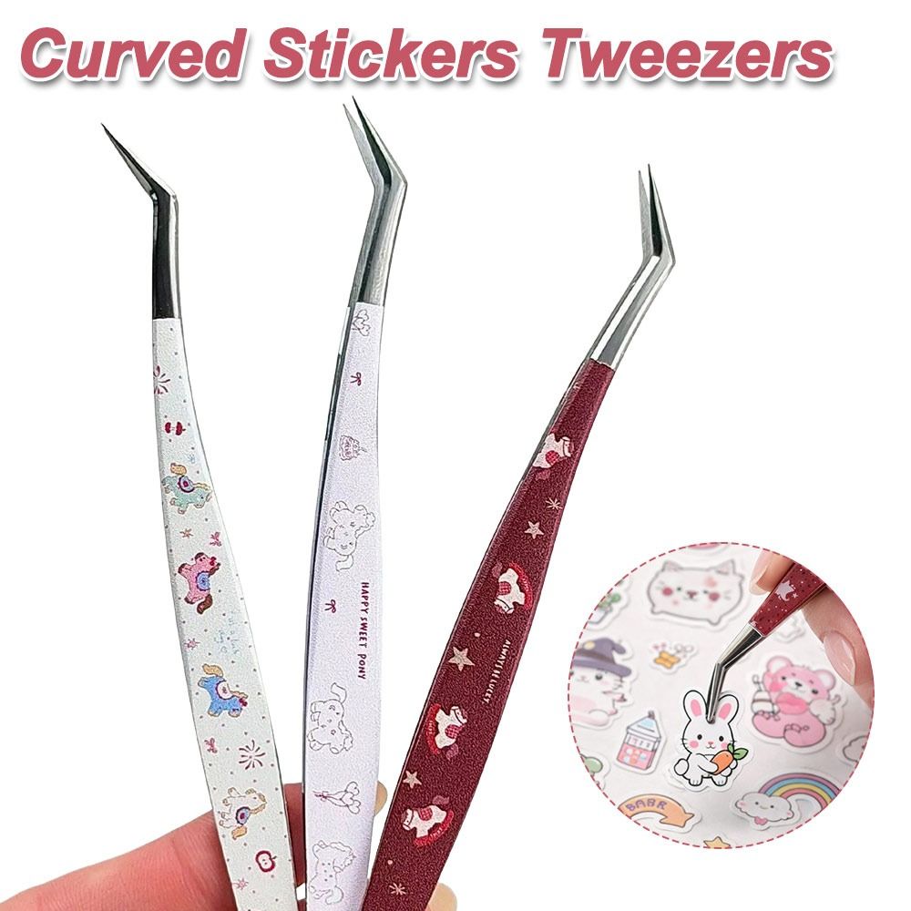 Pinzas Curvas de Acero Inoxida - Lash Mapping Sticker reseña y precio
